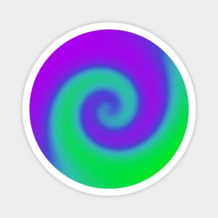 Swirl Green Purple Magnet